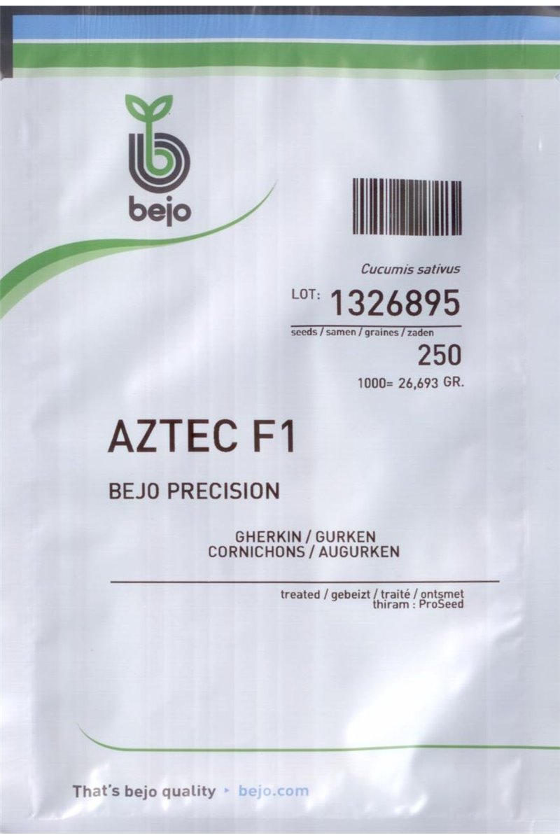 AZTEC F1, savidulkiai agurkai, 250 sėklų