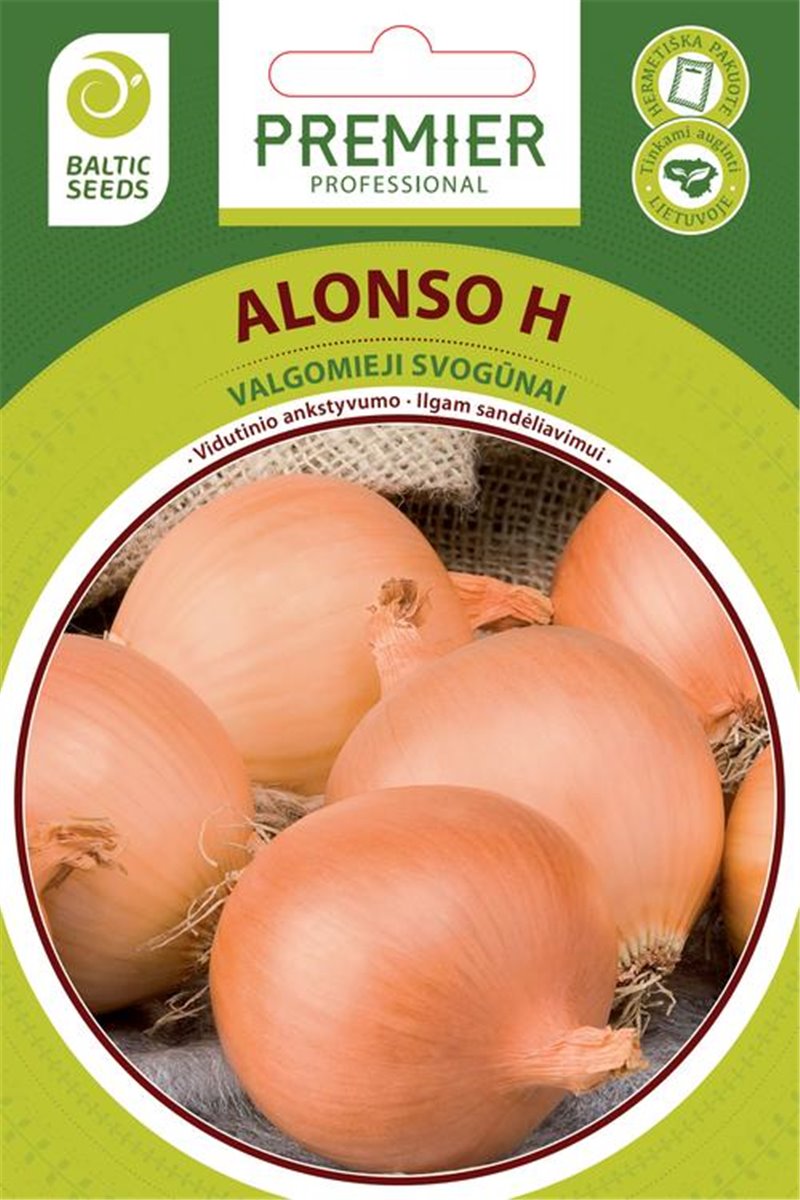 ALONSO H, valgomieji svogūnai, 250 sėklų