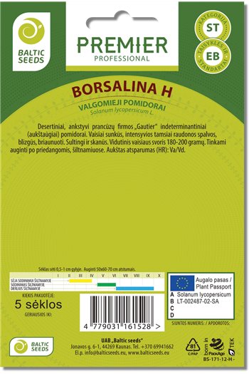 BORSALINA HF1, valgomieji pomidorai, 5 sėklos