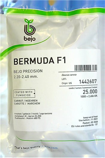 BERMUDA F1, valgomosios morkos, 25000 sėklų