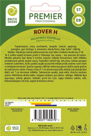 ROVER H, ridikėlių sėklos, 3 g