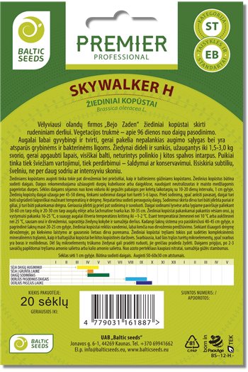 SKYWALKER H(F1), žiediniai kopūstai, 20 sėklų