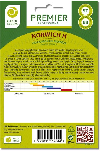 NORWICH H, valgomosios morkos