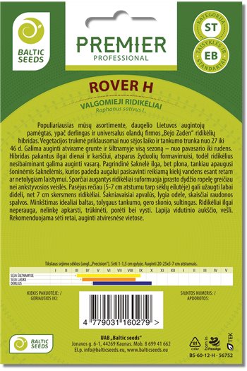ROVER H, ridikėlių sėklos, 3 g