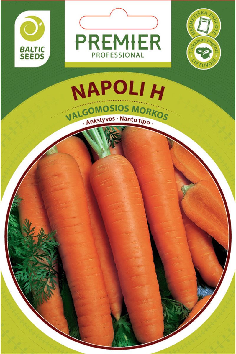 NAPOLI H, valgomosios morkos, 600 sėklų