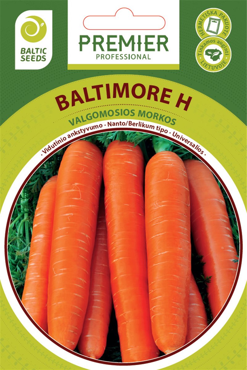BALTIMORE H, valgomosios morkos, 600 sėklų