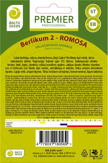 ROMOSA - Berlikumer 2, valgomosios morkos, 3 g